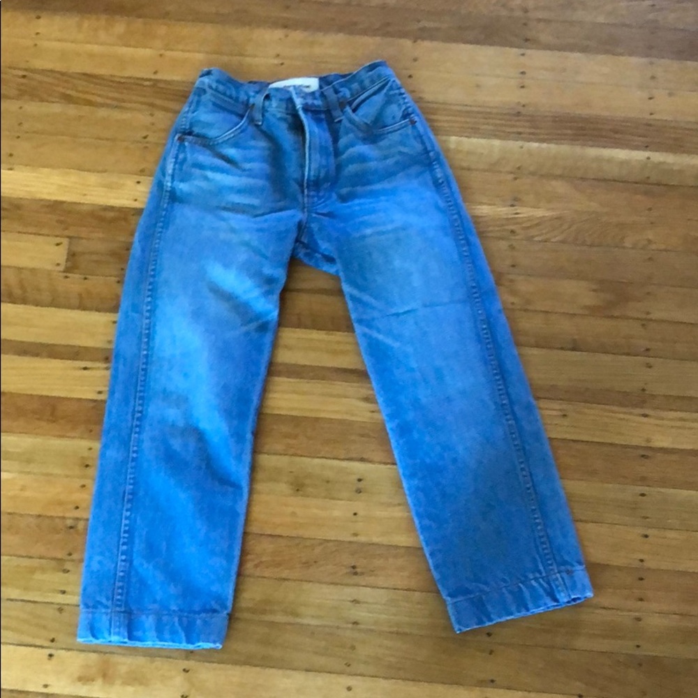 medium wash cropped jeans